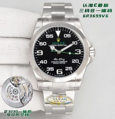 Rolex Air-King 6R3699V6 40mm 3230 Movement Black Dial Watch buy replica watches online USA